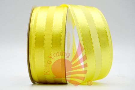 Matte & Glossy Woven Ribbon_lt,yellow